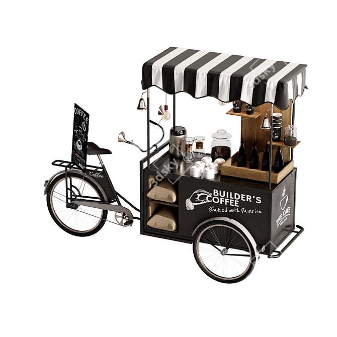 Mobile Coffee Bike Set 3 3D model image 4