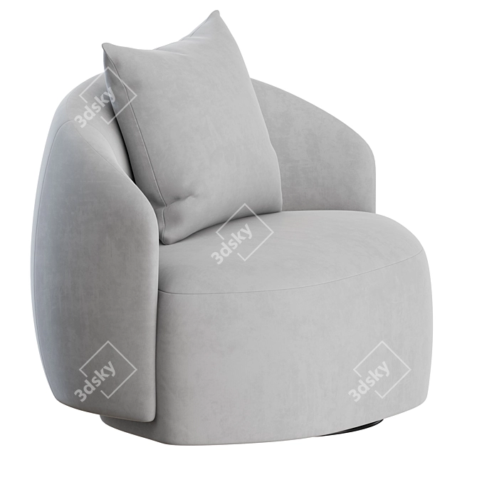 Elegant Taylor Lounge Armchair Set 3D model image 6