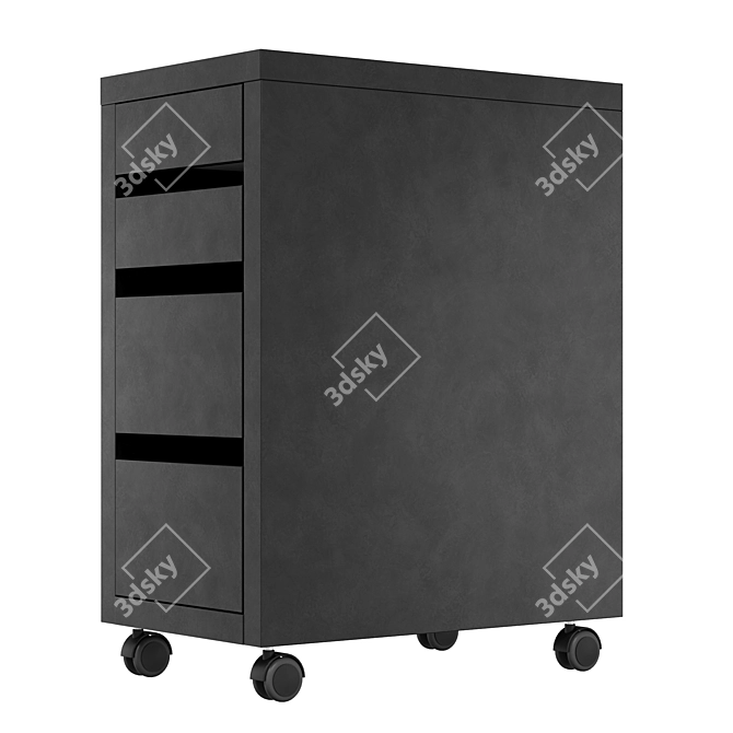 IKEA Micke Drawer Cart on Wheels 3D model image 1