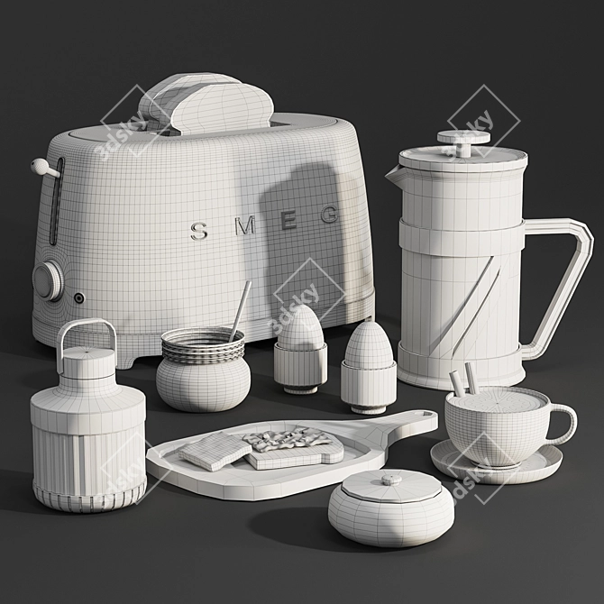 Premium Kitchen 3D Models Kit 3D model image 2