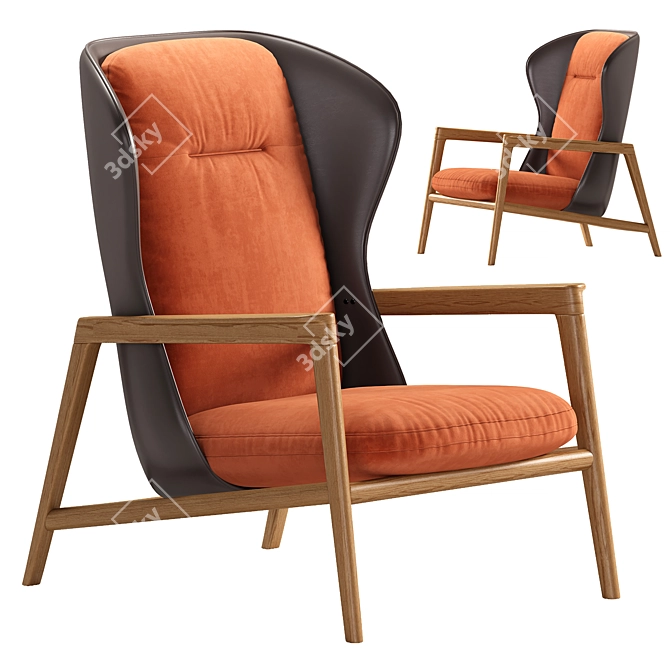 Natuzzi Margaret Armchair 3D Model 3D model image 1