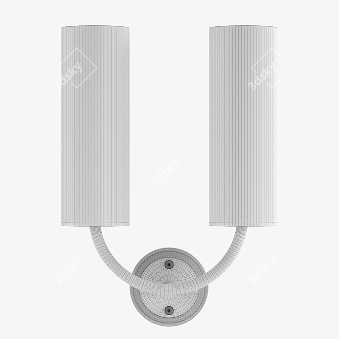 Elegant Empire Wall Sconce 3D model image 3