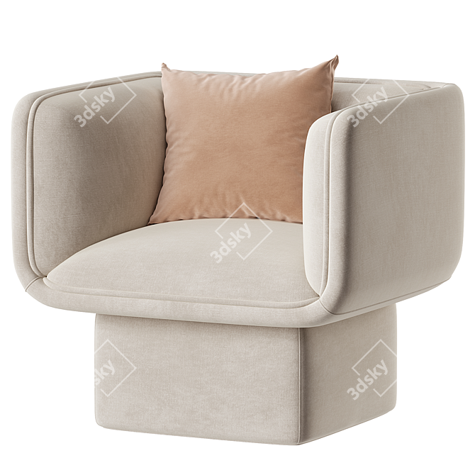 Modern Block Armchair 2014 - Corona 3D model image 1