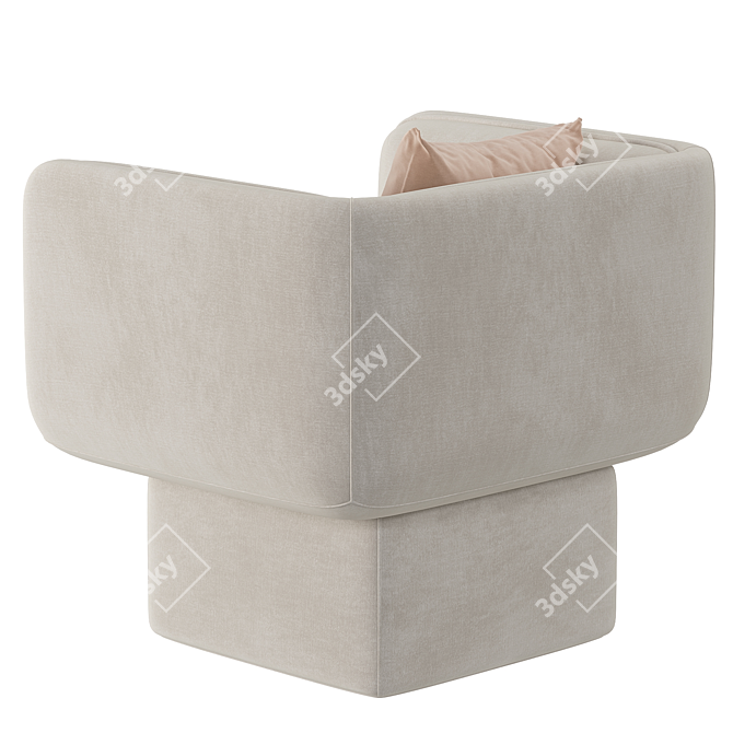 Modern Block Armchair 2014 - Corona 3D model image 4