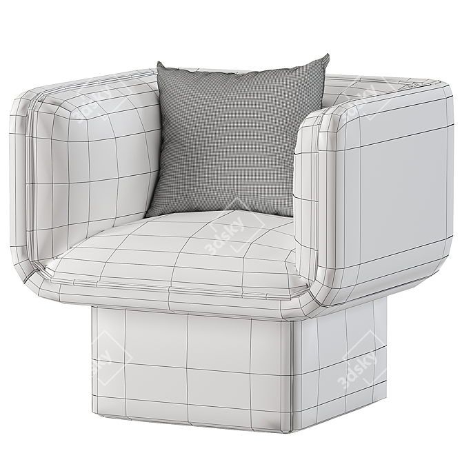 Modern Block Armchair 2014 - Corona 3D model image 5