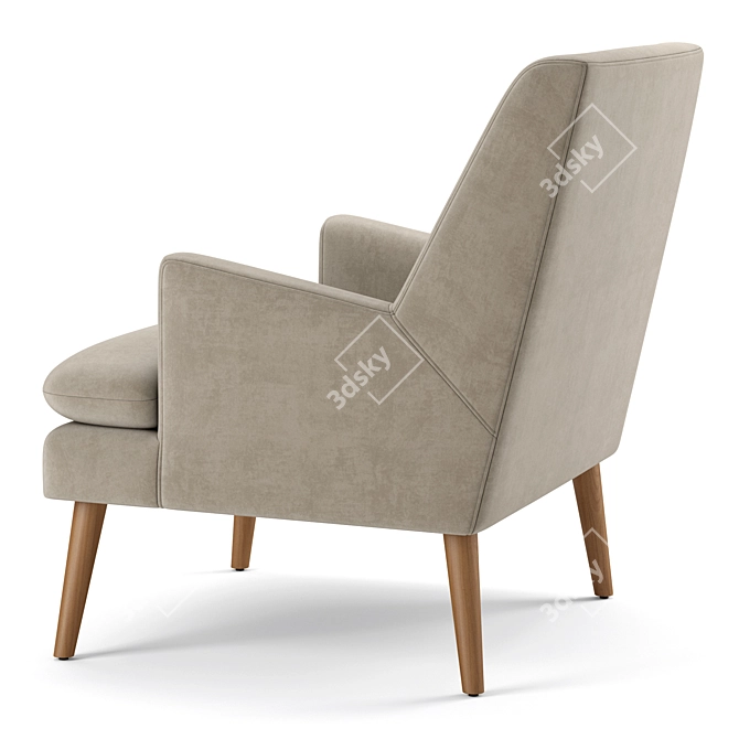 Modern Upholstered Lounge Chair 3D model image 5