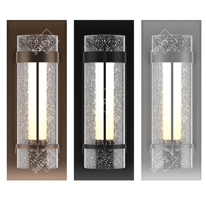 Modern Banded Glass Sconce 3D model image 2