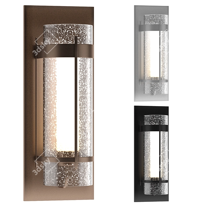 Modern Banded Glass Sconce 3D model image 4