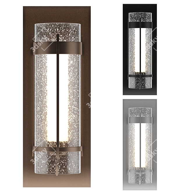 Modern Banded Glass Sconce 3D model image 5