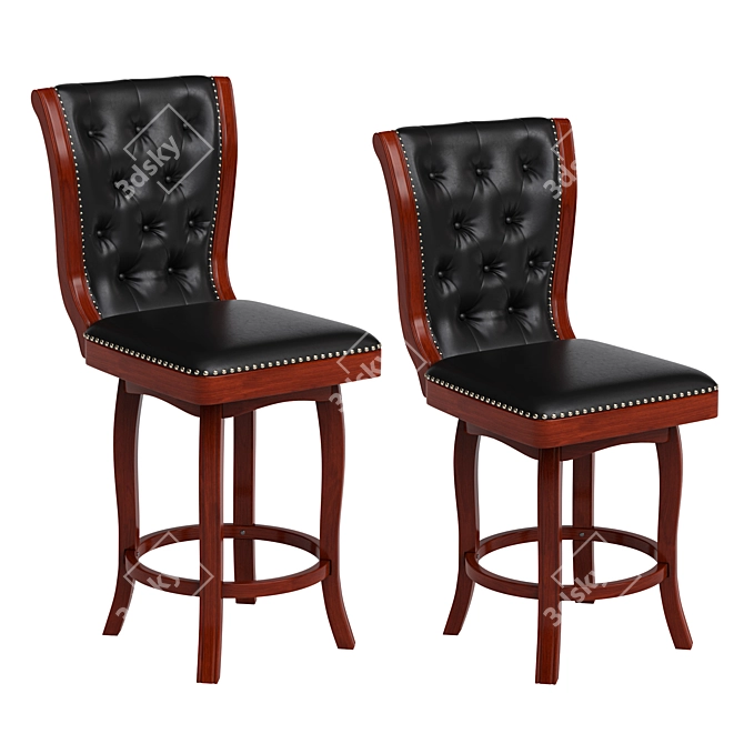 Flash Furniture Wooden Bar Stool 3D model image 1