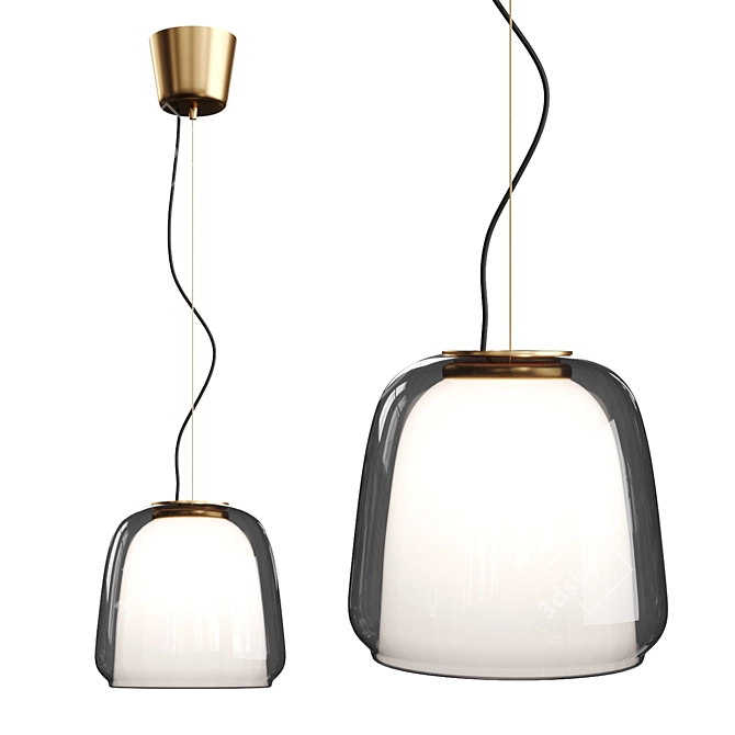 Evedal Pendant Lamp - Corona-Ready, Translucent Glass 3D model image 1