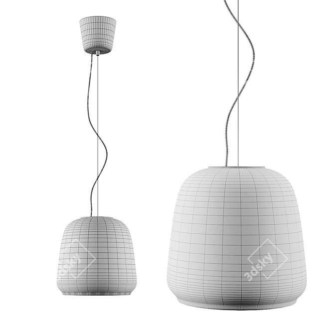 Evedal Pendant Lamp - Corona-Ready, Translucent Glass 3D model image 2