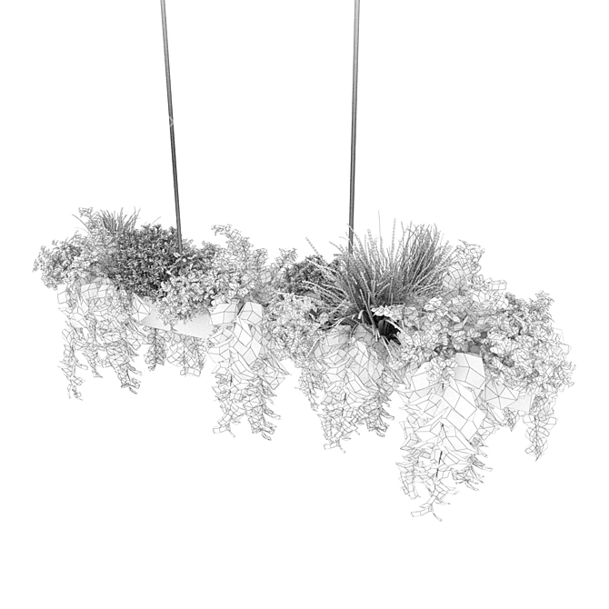 Leafy Indoor Hanging Plant 3D model image 6