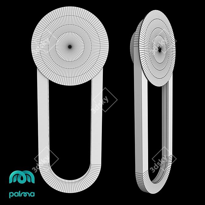 Elegant Palma 0649 Wall Light 3D model image 2