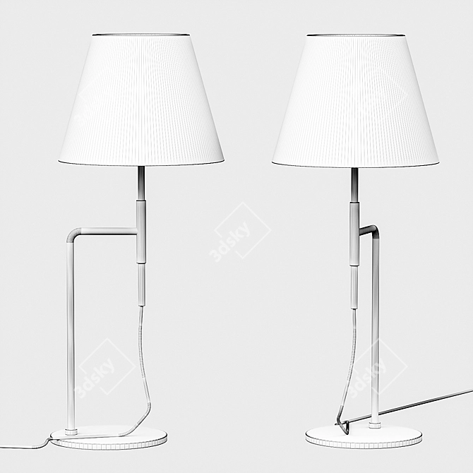 Modern Contemporary CB2 Suki Lamp 3D model image 2