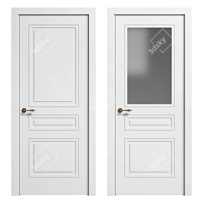  Verona Collection White Doors 3D model image 1