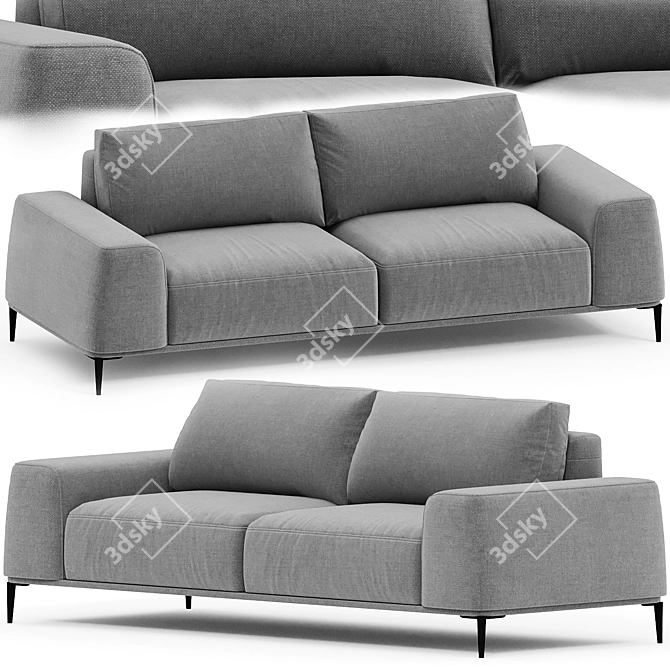 Luxury Eichholtz 2-Seater Sofa 3D model image 1