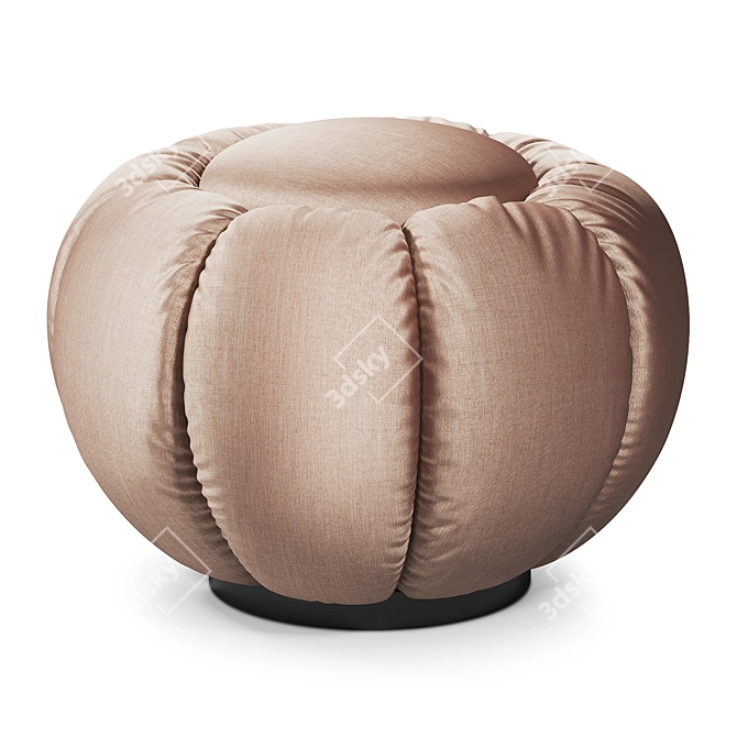 Italian Satin Pouf Set 3D model image 1