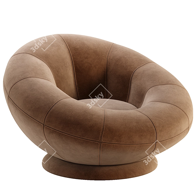 Petite Swivel Chair with Maps 3D model image 1