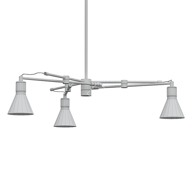 Modern Elegance Ceiling Light 3D model image 2