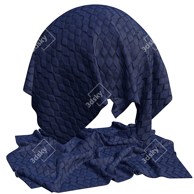 Premium Velvet Fabric Texture Pack 3D model image 1