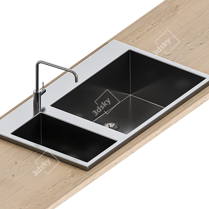 Kitchen Sink Set Bundle (5pcs) 3D model image 2