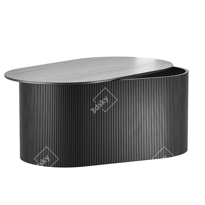 Ferm Living Podia Oval Storage Table 3D model image 5