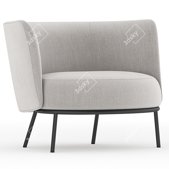 Sleek SHIFT LOW ARMCHAIR Design 3D model image 2