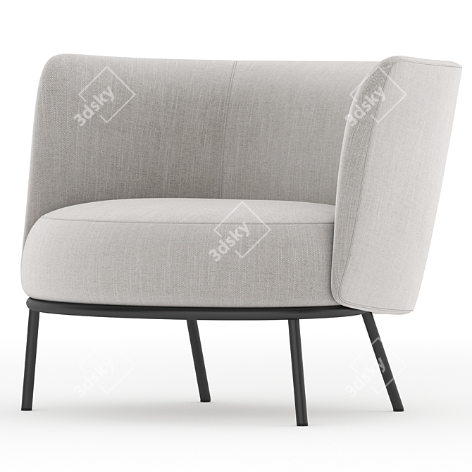 Sleek SHIFT LOW ARMCHAIR Design 3D model image 3