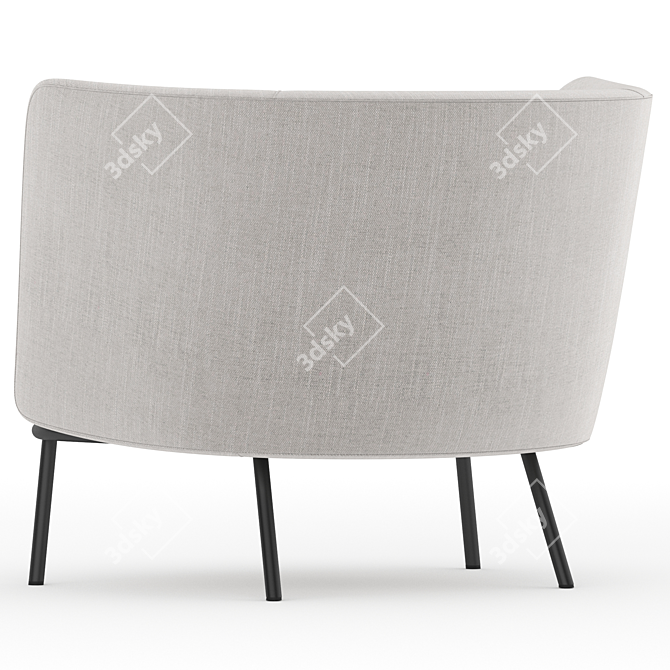 Sleek SHIFT LOW ARMCHAIR Design 3D model image 4