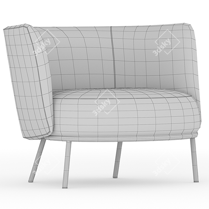 Sleek SHIFT LOW ARMCHAIR Design 3D model image 5