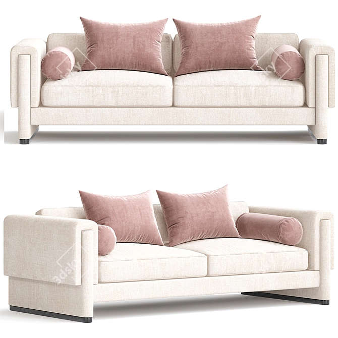 Realistic Howard Sofa Model 3D model image 1