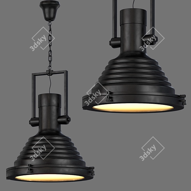 Decco A8021SP-1BK Pendant Light 3D model image 1