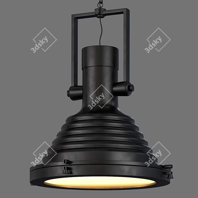 Decco A8021SP-1BK Pendant Light 3D model image 2