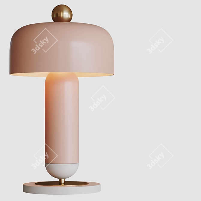 Modern Table Lamp Fixture 3D model image 1