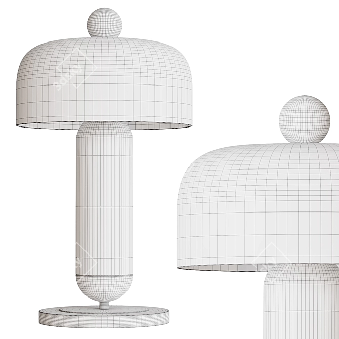 Modern Table Lamp Fixture 3D model image 3