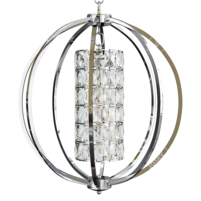 Glam Crystal Chandelier Orb Design 3D model image 1