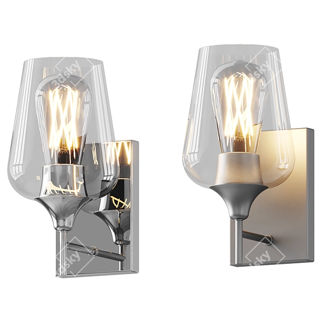 Keener Arm Sconce - 24cm 3D model image 3