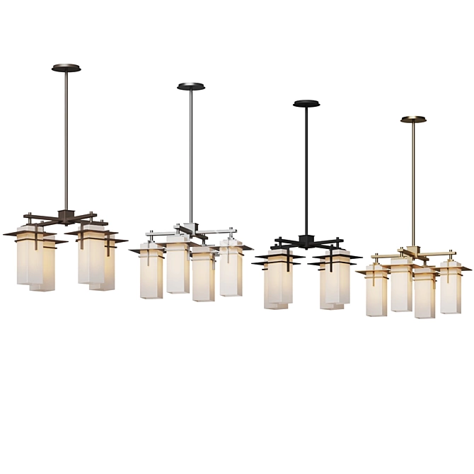 Caterham Outdoor Chandelier: Geometric Elegance 3D model image 3