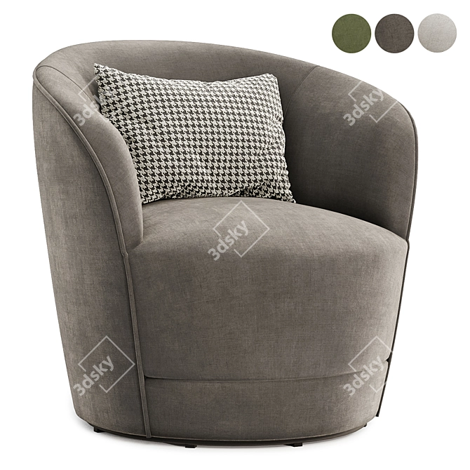 Elegant Swivel Seating Solution 3D model image 2