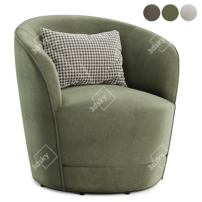 Elegant Swivel Seating Solution 3D model image 3