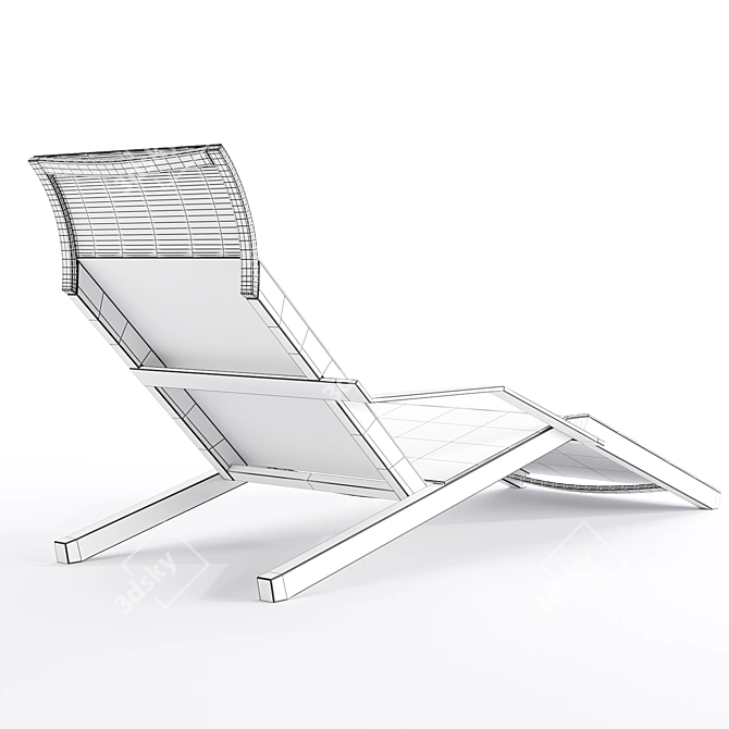 Elegant Alva Deckchair by EGOE 3D model image 5