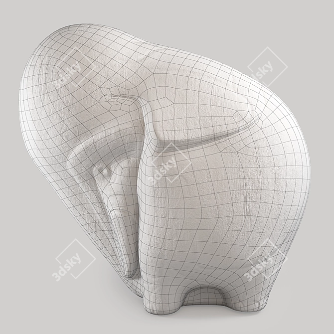 Elegant Elephant Sculpture 3D Max 3D model image 11