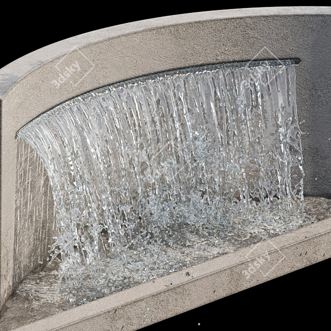 Exquisite Waterfall Fountain Model 3D model image 2