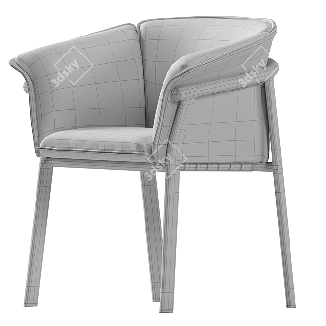 Pedrali Lamorisse Outdoor Aluminium Armchair 3D model image 6