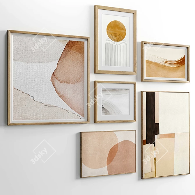 Versatile Minimalist Photo Frame Set 3D model image 2