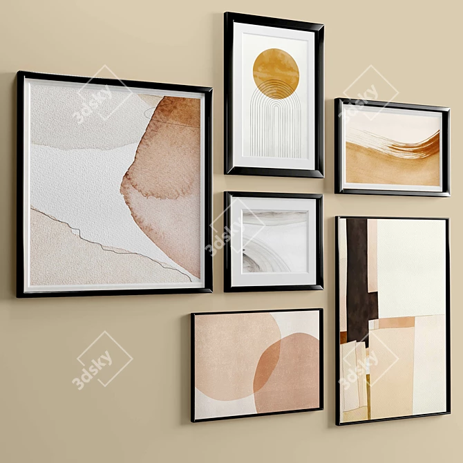 Versatile Minimalist Photo Frame Set 3D model image 4