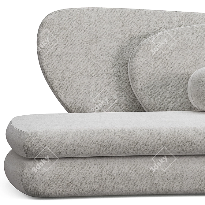 Modern Curve Sofa: Elegant Design 3D model image 3