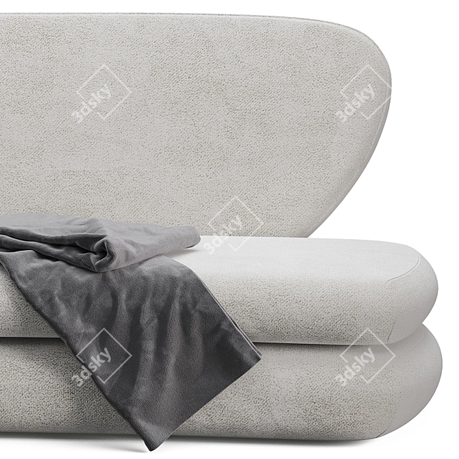 Modern Curve Sofa: Elegant Design 3D model image 4