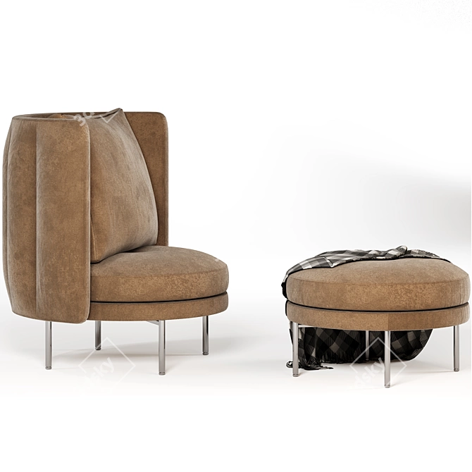 TORII Minotti Armchair, Contemporary Design 3D model image 3